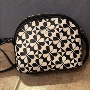 Kate Spade Black and Cream Patterned Crossbody Bag